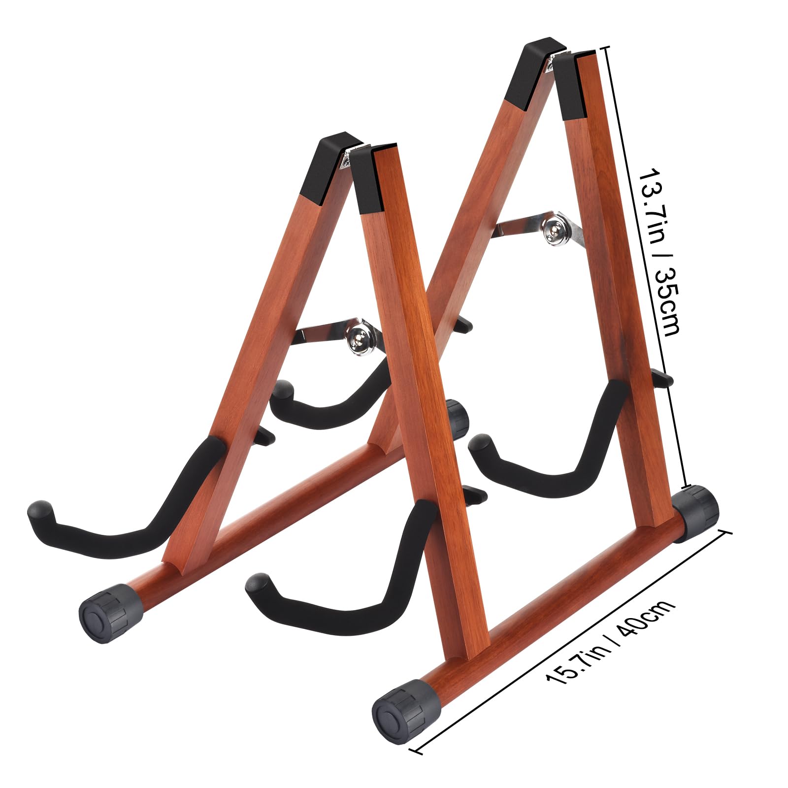 DOMMI Soporte Múltiple para Guitarras - Soporte de Piso Doble en Forma de A con Brazos de Espuma Blanda, Ajustable para Guitarras Acústicas, de Bajo y Eléctricas, Fácil de Montar