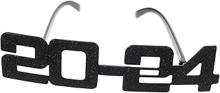 Toyvian 2024 Óculos De Óculos De Plástico Adereços Fotográficos Adereços De Festa Decoração Olhos Óculos De Festa De Formatura Adereços De Desempenho Preto Roupas De PC