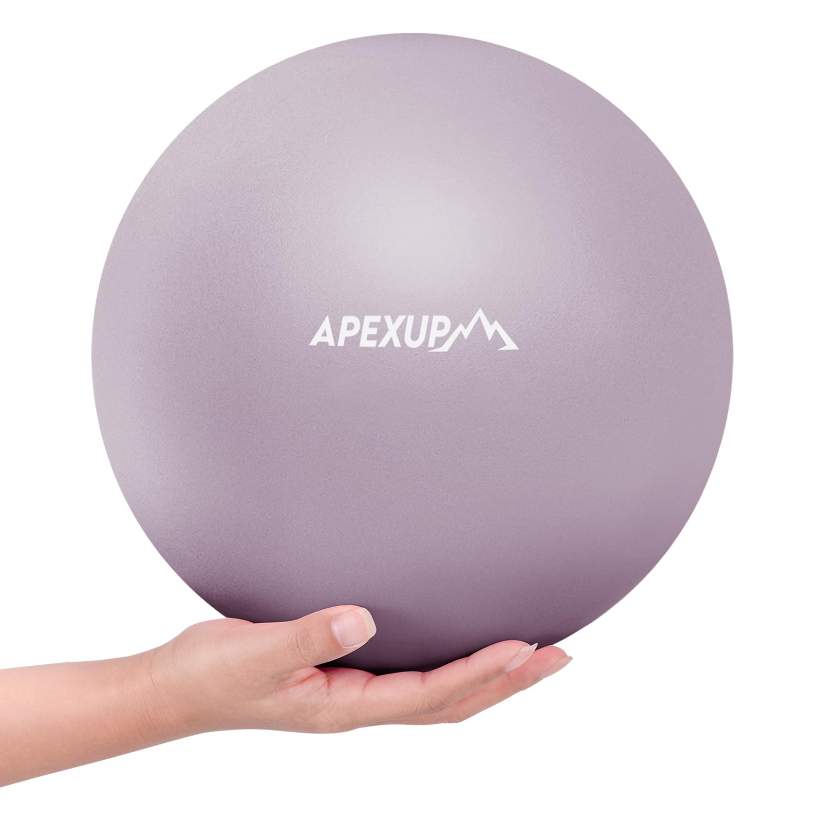 APEXUP 9 Inch Pilates Ball Small Exercise Ball for Yoga, Fitness, Balance, Core Workout, Physical Therapy (XXS (9") 23cm, Mauve)