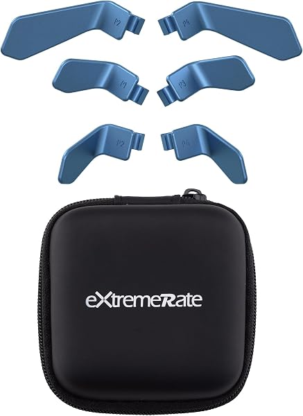 eXtremeRate Xbox Elite 1/2コントローラーに対応用Swiftパドル、Xbox One Elite対応&Eliteシリーズ2コントローラー対応用の6 in 1交換用背面パドル【メタリックネプチューンブルー】 - 4