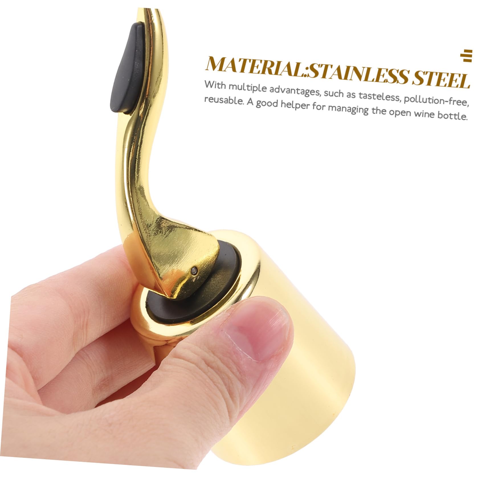 Cabilock Tapones De Vino Inoxidable Corchos para Botellas De Vino con Sellado Tapones Reutilizables para Conservar La De Bebidas 2 Piezas X 5