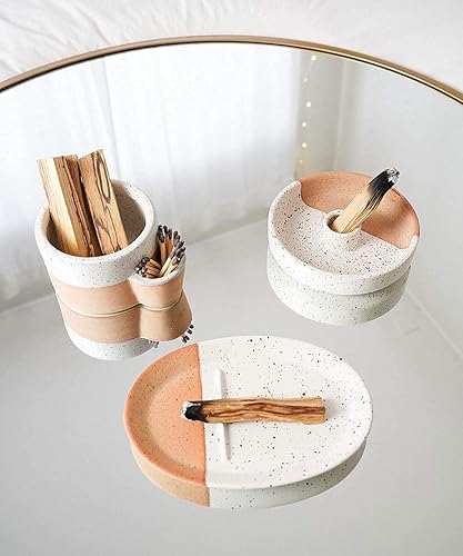 Miniatura 7 de Bursera Cuenco de cerámica terracota, árbol plantado con cada pedido, cuenco de quemadura para salvia, madera de palo, forma para velas, contenedor