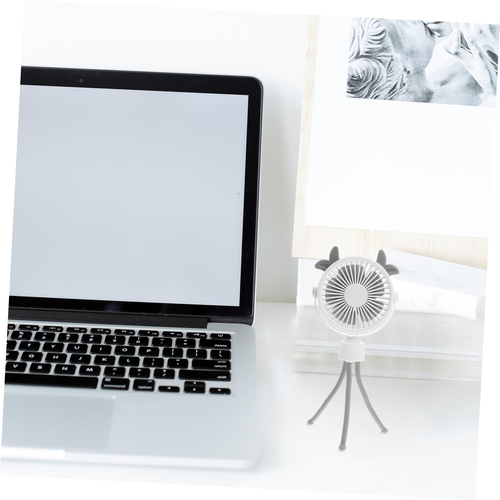 VICASKY Tripod Handheld Fan for Stroller and 3 Speeds Sturdy and Safe for Ages White