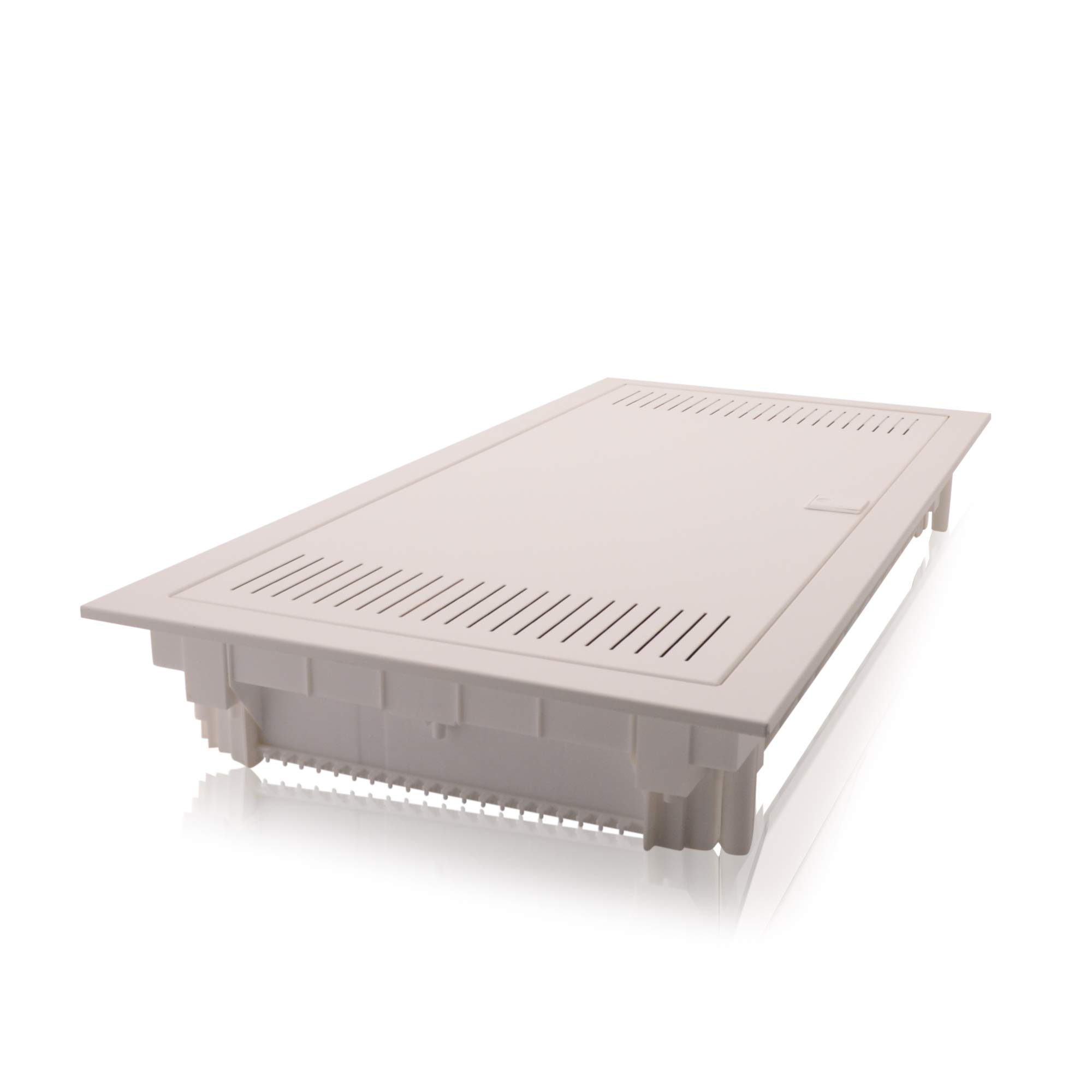 Intratec boîtier multimédia et tableau de distribution combiné encastré, IP30, 717 x 346 x 92 mm, 1 rangée, 12+2 modules, porte en acier blanc RAL 9003, répartiteur de communication