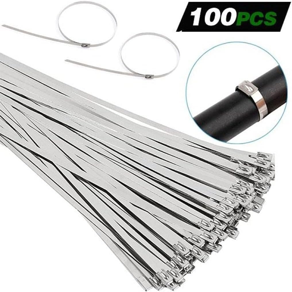 20 Piezas 600mm X 12mm Cable De Acero Inoxidable Lazos De