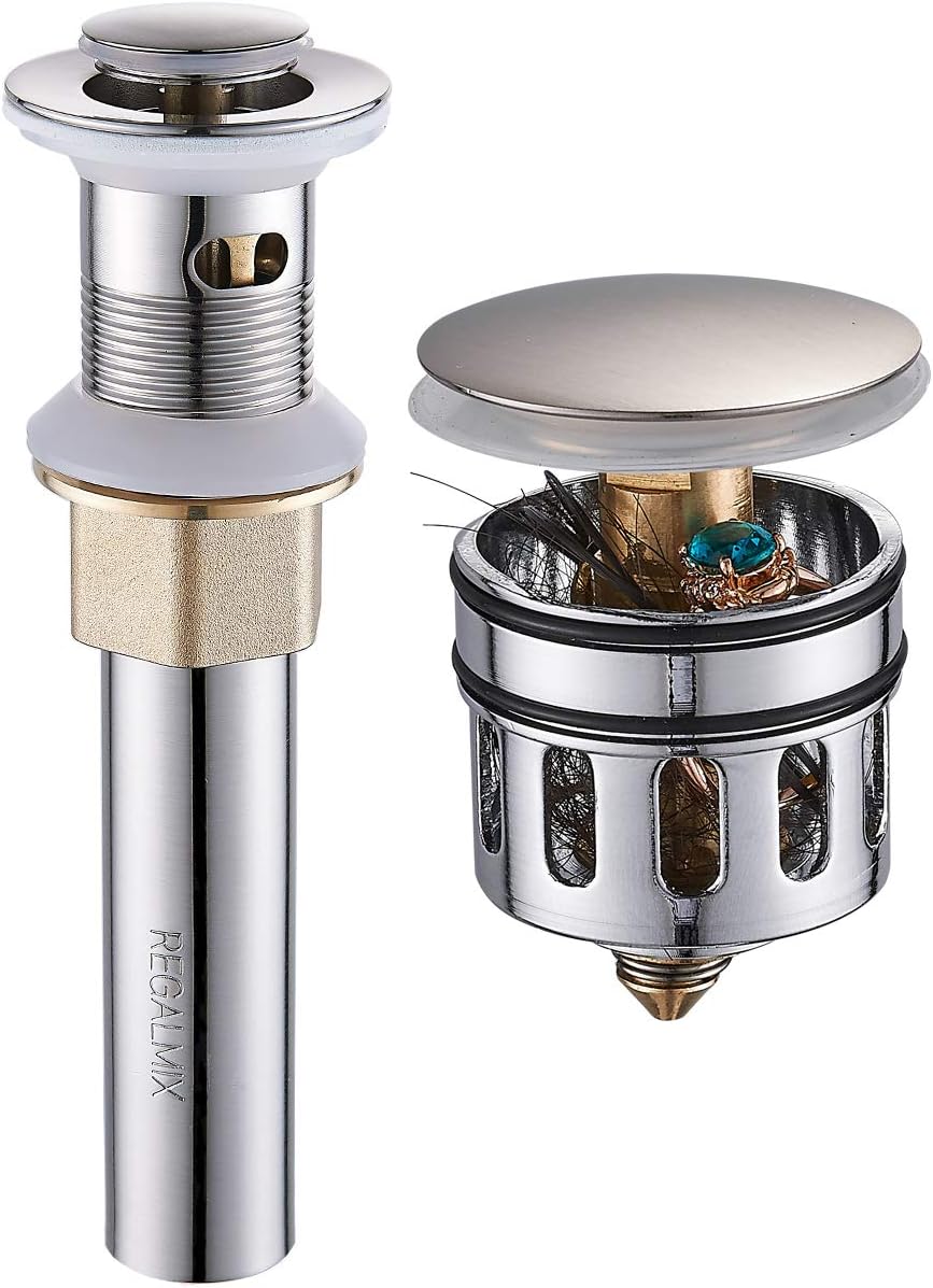 REGALMIX Vessel Sink Drain, Bathroom Faucet Vessel Sink Pop Up Drain