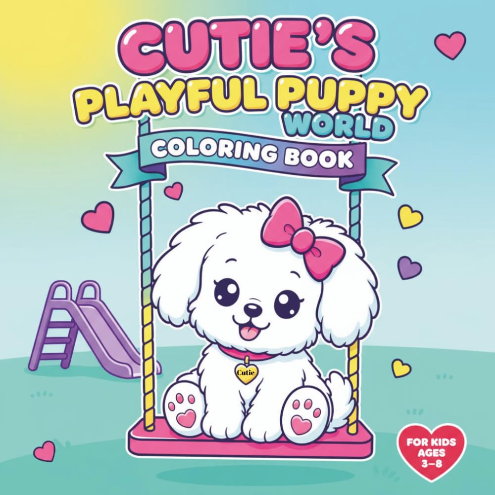 Cutie’s Playful Puppy World Coloring Book: Big Bold Easy Designs for Relaxation, Creativity, and Joyful Moments (Cutie Patootie)