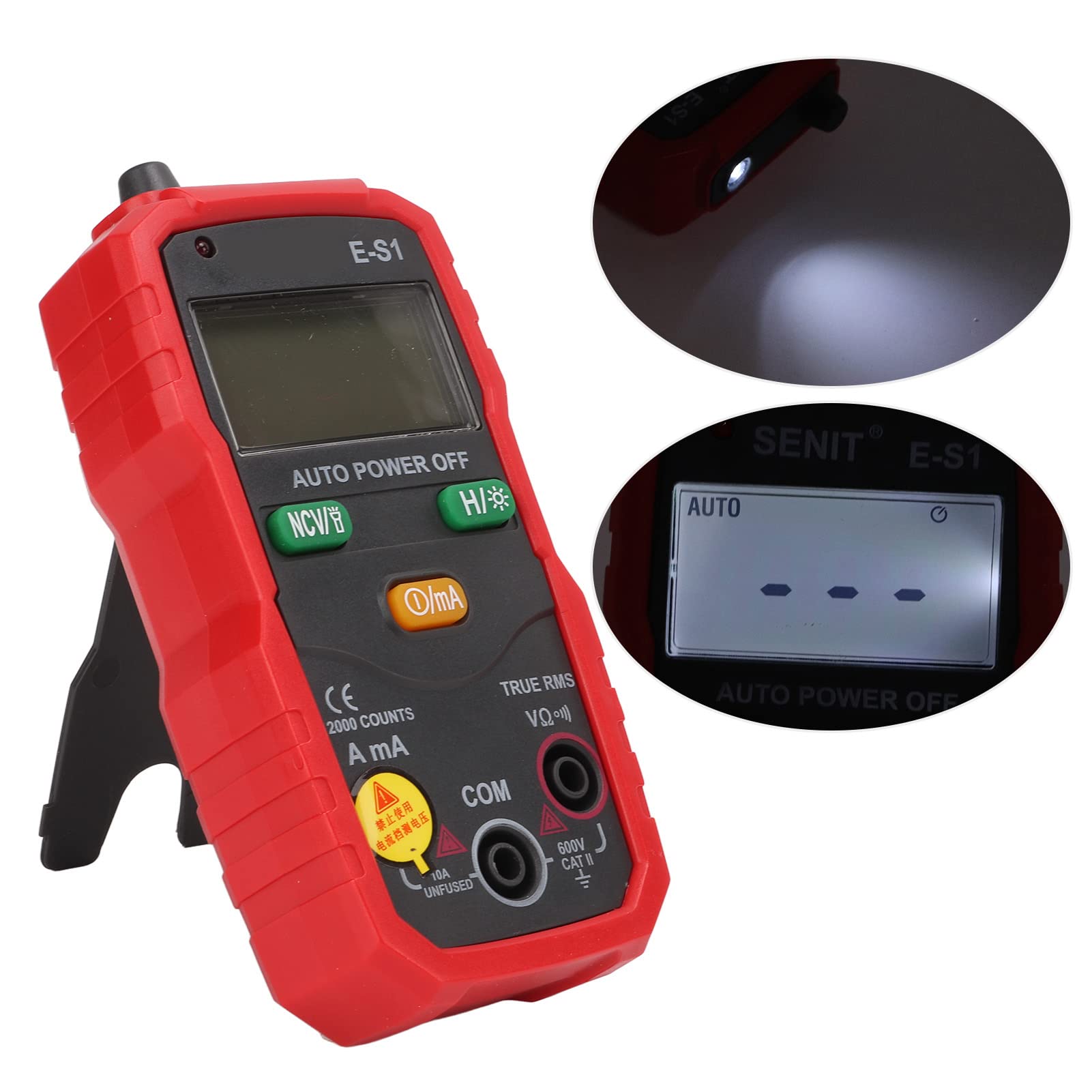 Per applicazioni industriali, il multimetro digitale ES1 è strumento di misurazione elettrica professionale e un tester di tensione e corrente ad alta precisione con schermo LCD