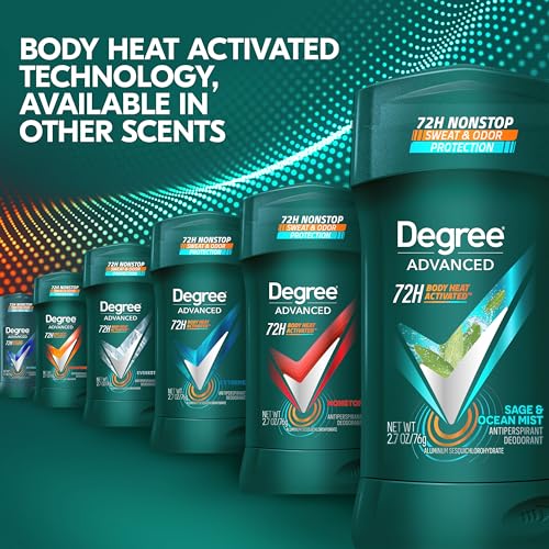 Degree Men Antiperspirant Deodorant Sage & Ocean Mist 72-Hour Sweat And Odor Protection Antiperspirant For Men With Body Heat Activated Technology 2.7 Oz thumb #7