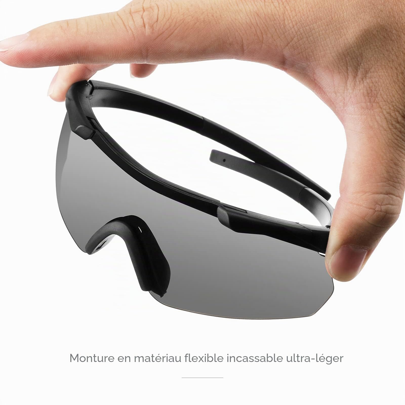 Feyachi Lunettes de sécurité, lunettes de tir tactiques avec 3 verres interchangeables, lunettes de soleil de sécurité, lunettes de cyclisme transparentes, résistantes aux chocs pour le travail, la