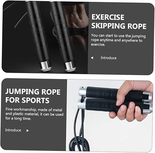 Miniatura 9 de Weighted Jump Rope for Fitness and Endurance Training Metal and Plastic Skipping Rope for Physical Education Equipment for Home and Outdoor Exercise