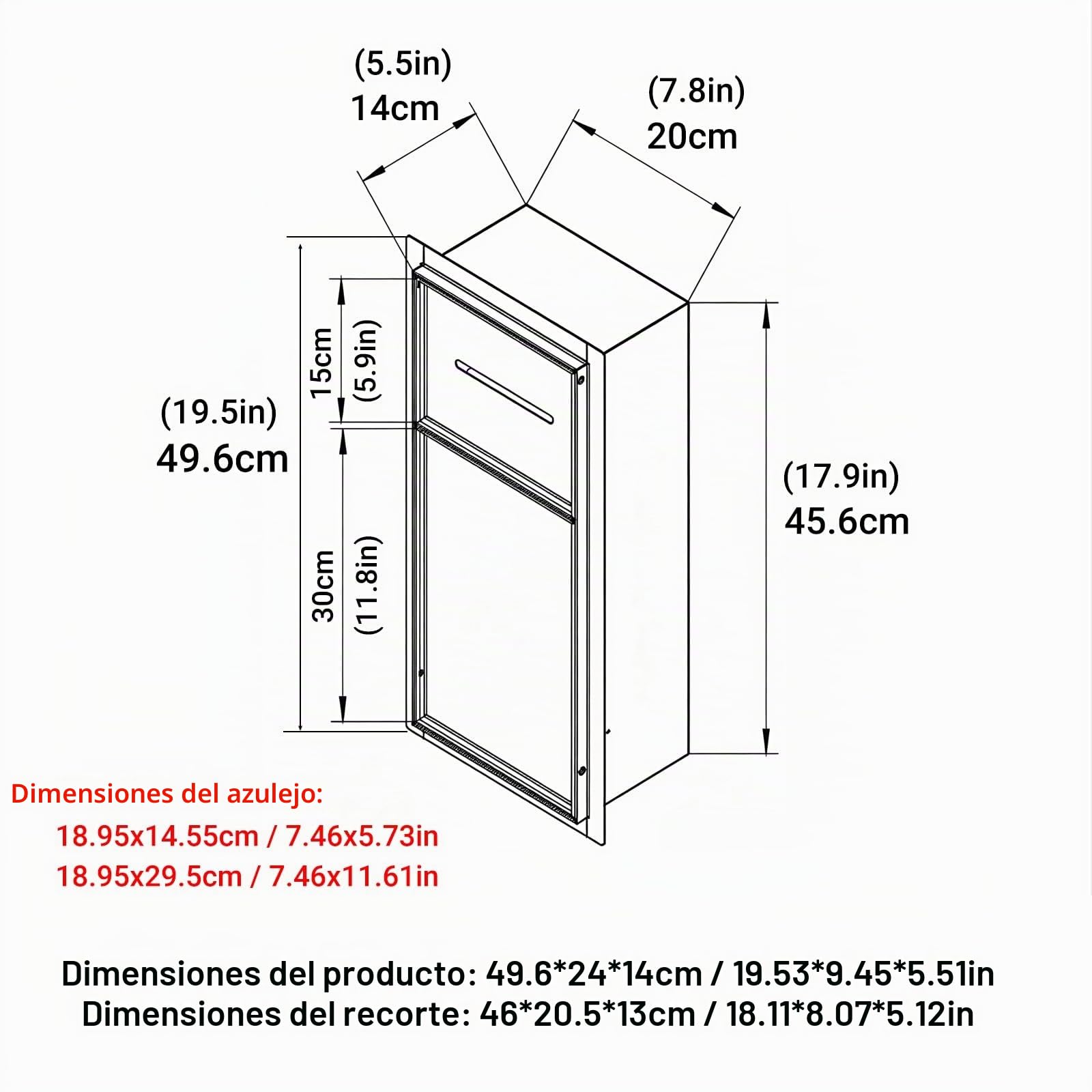 Nicho Empotrado para portarrollos de Papel higiénico con Papelera Oculta, de Acero Inoxidable 304, para baño, Resistente al Agua, 2 en 1