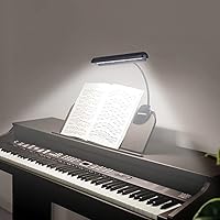 Vista 3 de Luz de soporte de música, luces de piano con clip, 9 luces LED de orquesta, lámpara de libro para músico, totalmente ajustable, sin parpadeo