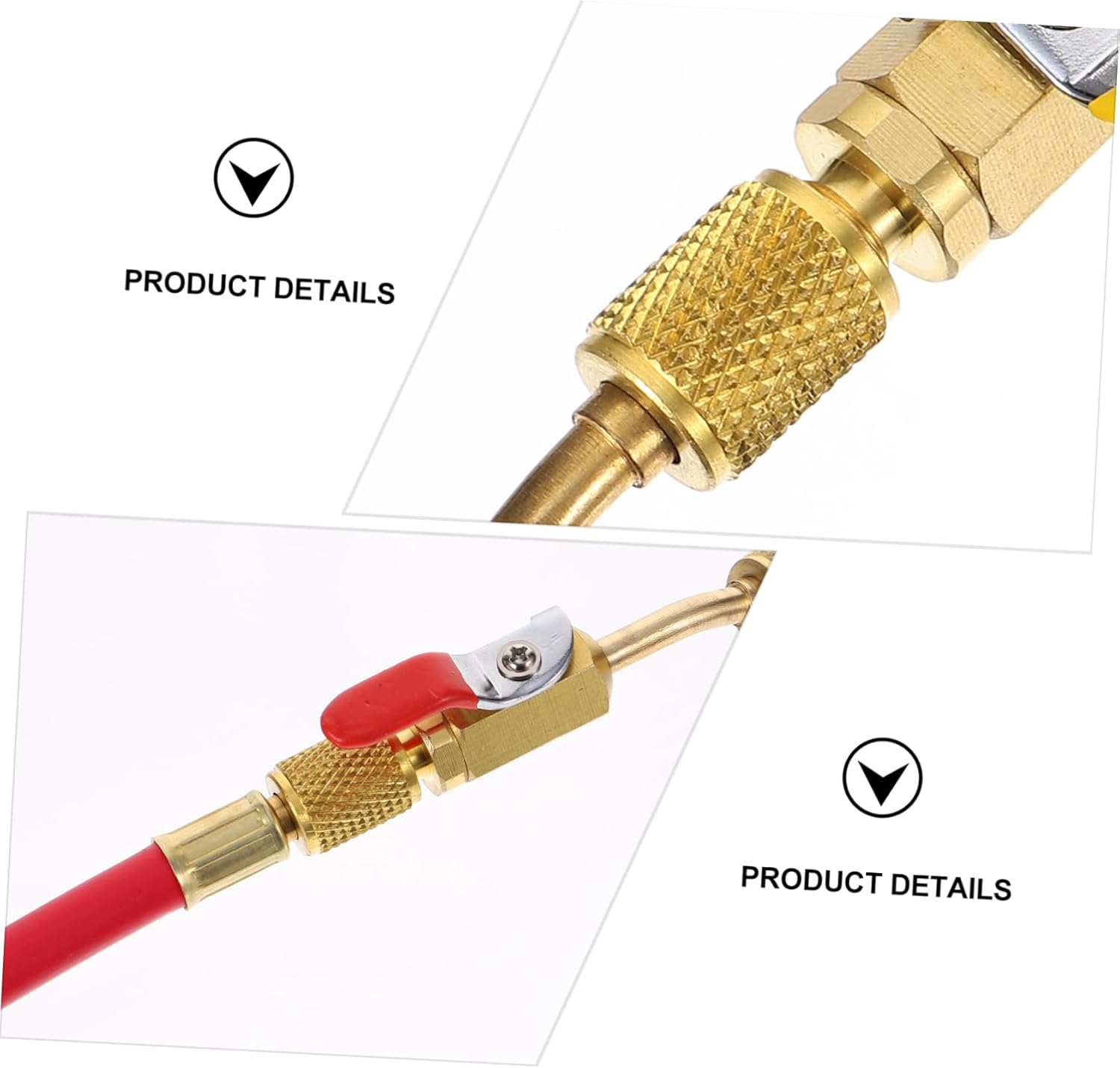 3pcs Charging Hose with Valves for Fluoride Adding Tube Easy to Install and Use Compatible