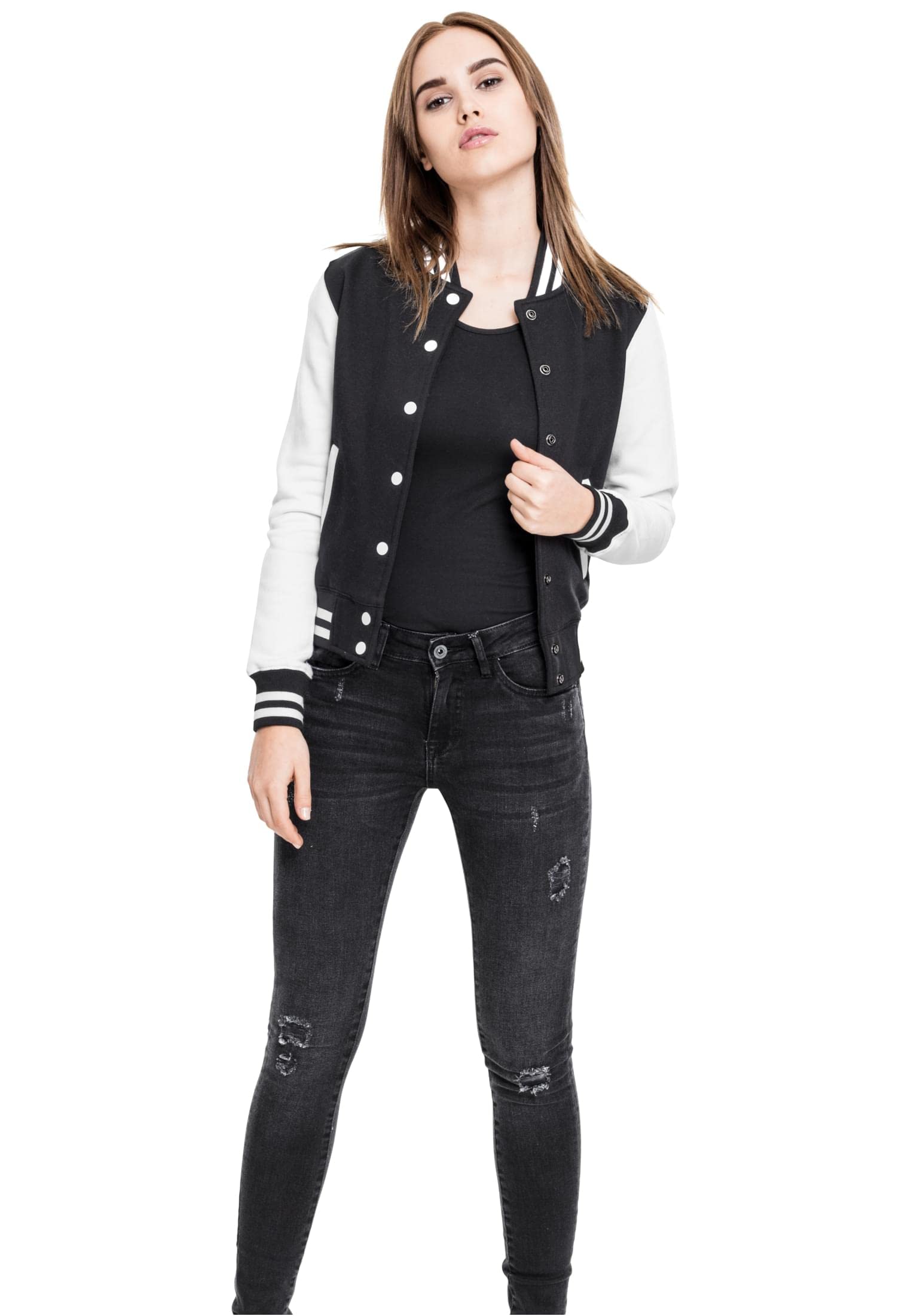 Urban Classics Damen Ladies College Sweat Jacket