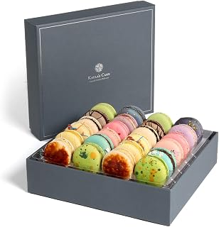 Kayla's Cake Premium French Macarons Gift Box - 24 Gourmet Flavors, Mostly Gluten-Free Desserts for Birthdays, Mother's Day & Holidays