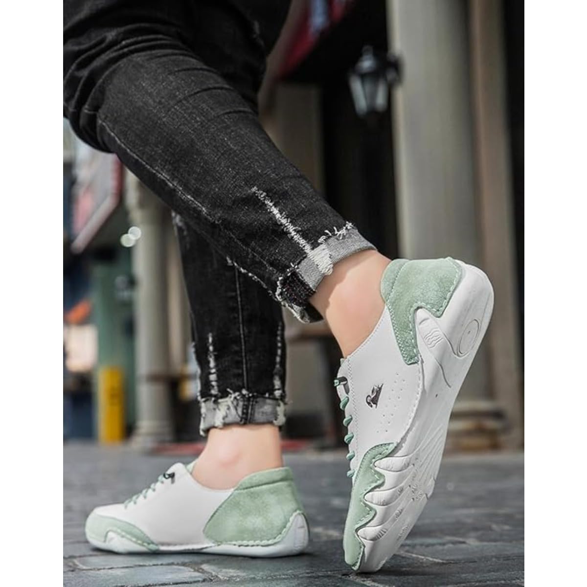 Handgefertigte Leder-Low-Top-Wanderschuhe für Herren und Damen