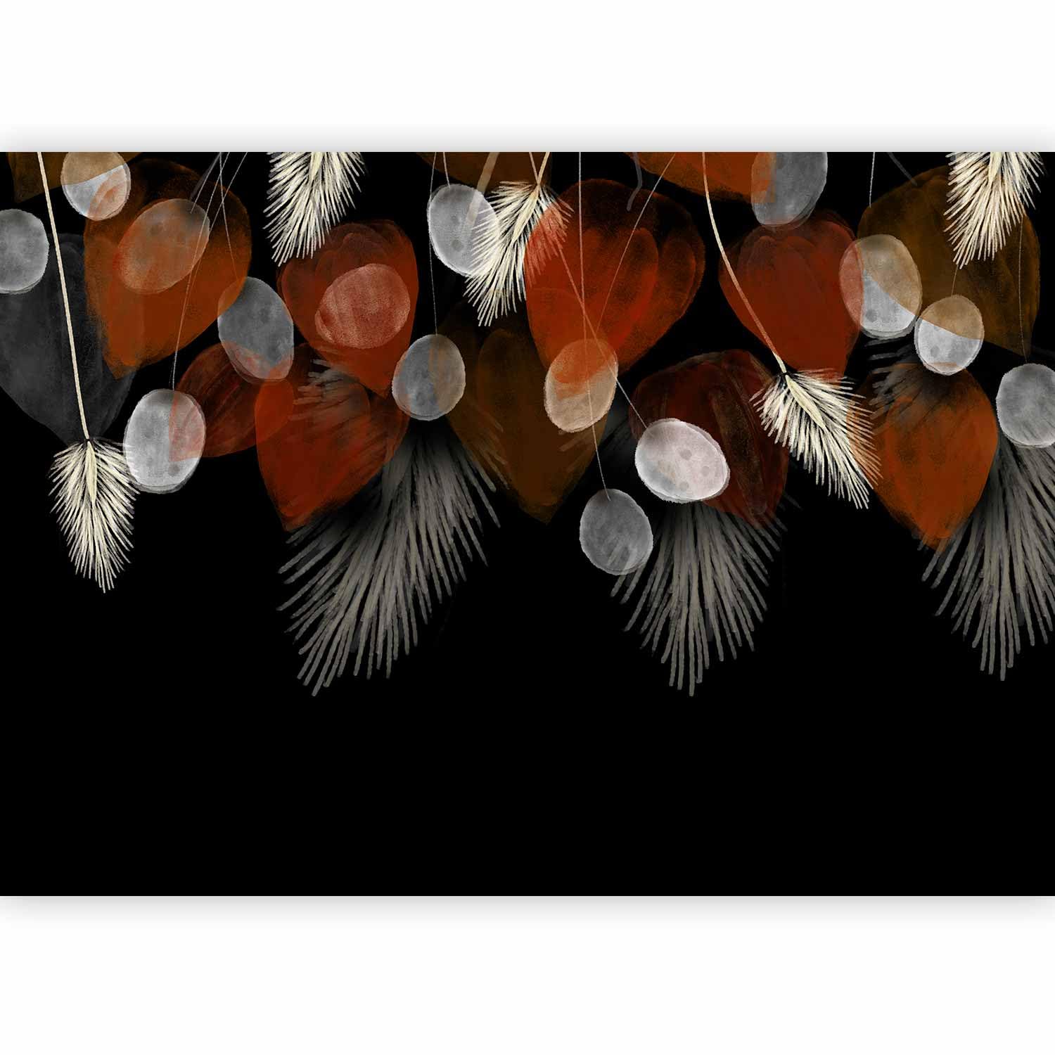 artgeist Wall Mural Dried Flowers 177x124 in - XXL Non-Woven Wallpaper Fleece Wall Decor Photo Print Picture Image Design Boho Abstract Like Painted b-A-10118-a-b