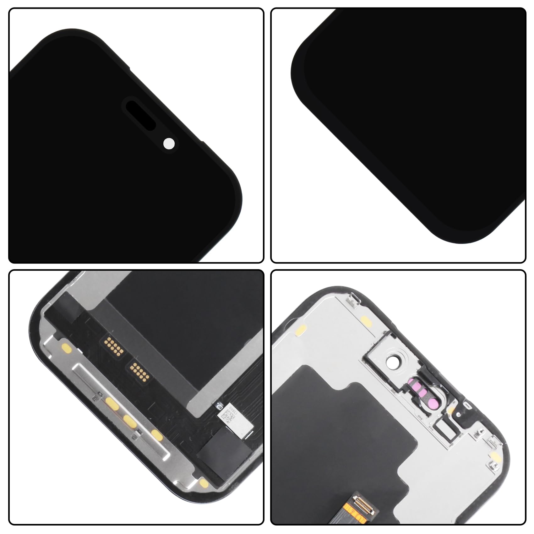 LADYSON Incell ekran LCD do iPhone'a 17 Pro, zamiennik ekranu 6,3 cala, część naprawcza LCD z obsługą Face ID do A3256/A3523/A3522/A3524, czarny