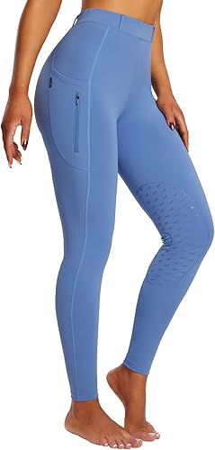 BALEAF Mallas de equitación para mujer con agarre de silicona pantalones de equitación ecuestres mallas de escolarización con bolsillos