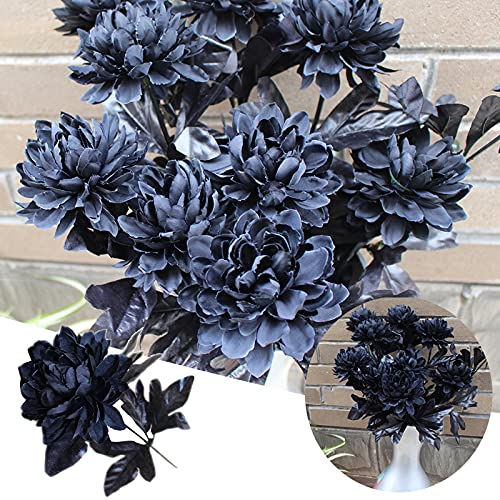 YWBleked Disfraz Halloween Mujer Adulta1 Pieza de decoración el Ramo de Boda pompón Novia Real Hallo Flores Artificiales Artificiales Blancas Altas (Multicolor, One Size)