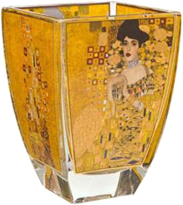 Goebel Adele Bloch Bauer Teelicht Artis Orbis aus Glas in der Farbe Gold, Höhe: 11cm, 66-900-97-8, Bunt