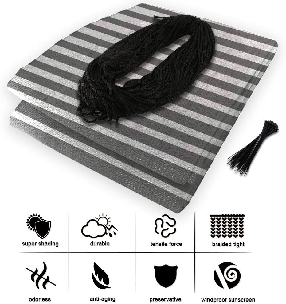 MIKK Balcony Privacy Screen, Privacy Cover Fence Screen Shield for Apartment Porch Deck Outdoor Backyard Patio Balcony 3×16.4' (Grey White)