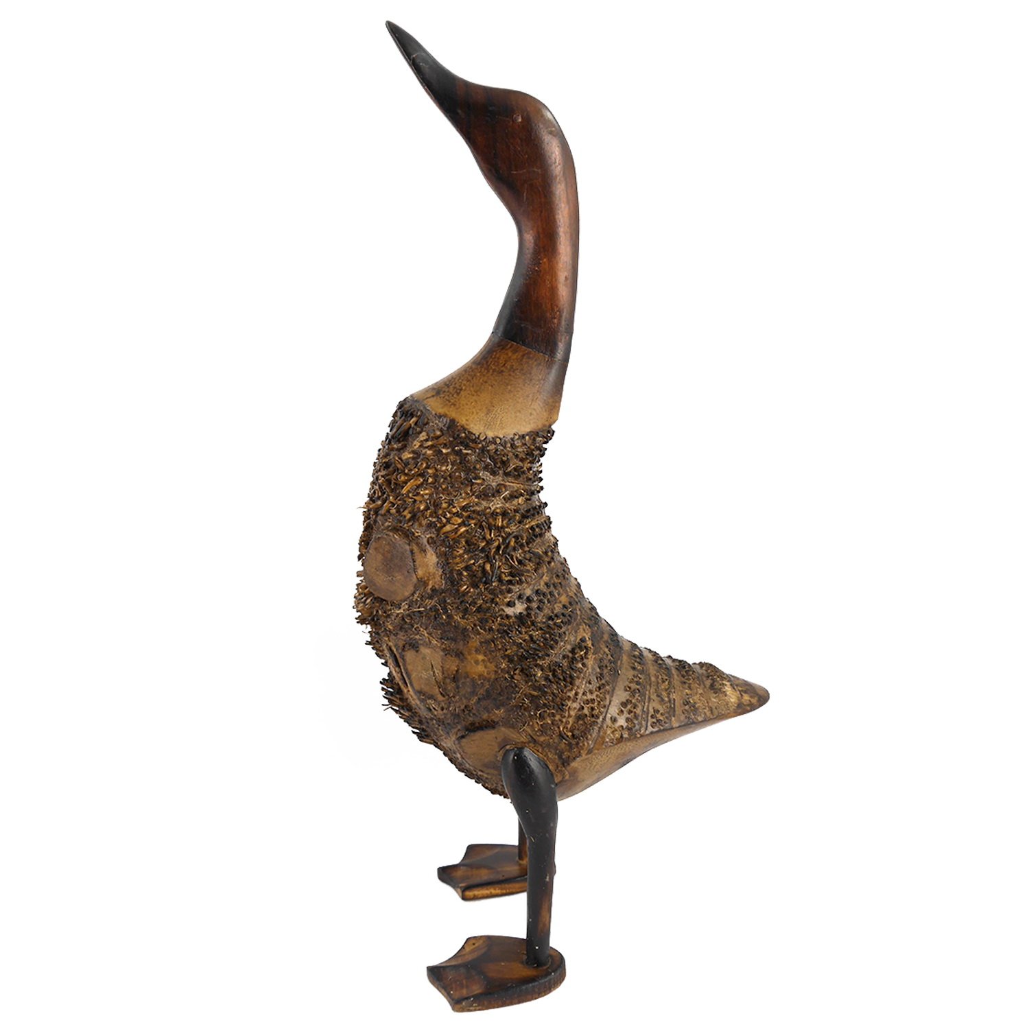 ART-CRAFT Holz Ente Lauf Ente aus Natur Bambuswurzel und Tea