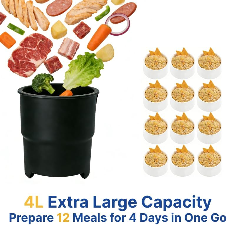 Automatic Pet Food Maker Machine, No Chopping Needed, All-in-One Pet Kitchen for Dogs & Cats, 4L Large Capacity, Time-Saving & Washable