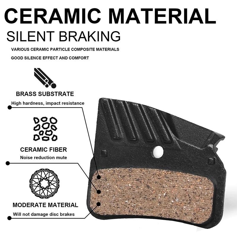 Pastillas de Freno de cerámica Pastilla de Freno de Disco hidráulico Compatible con N03A N04C D02S D03S Pastilla de Freno de Bicicleta Compatible con M7120 M8120 M9120(BL-05S 10Pair)