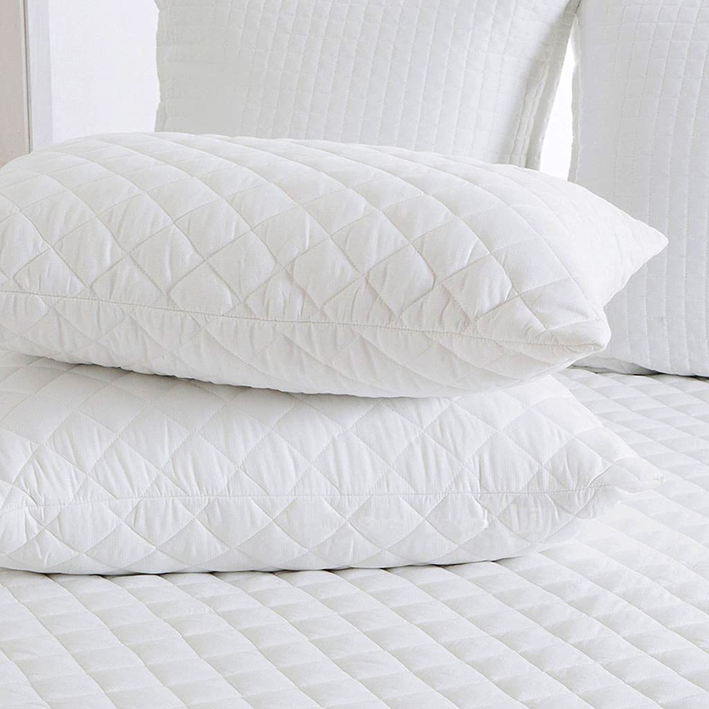 Ray Bedding Pack of 2 Quilted Pillow Protector Diamond Pattern Pocket Design Pillow Protector Pair Super Soft Breathable & Hypoallergenic Quilted Pillow Cover