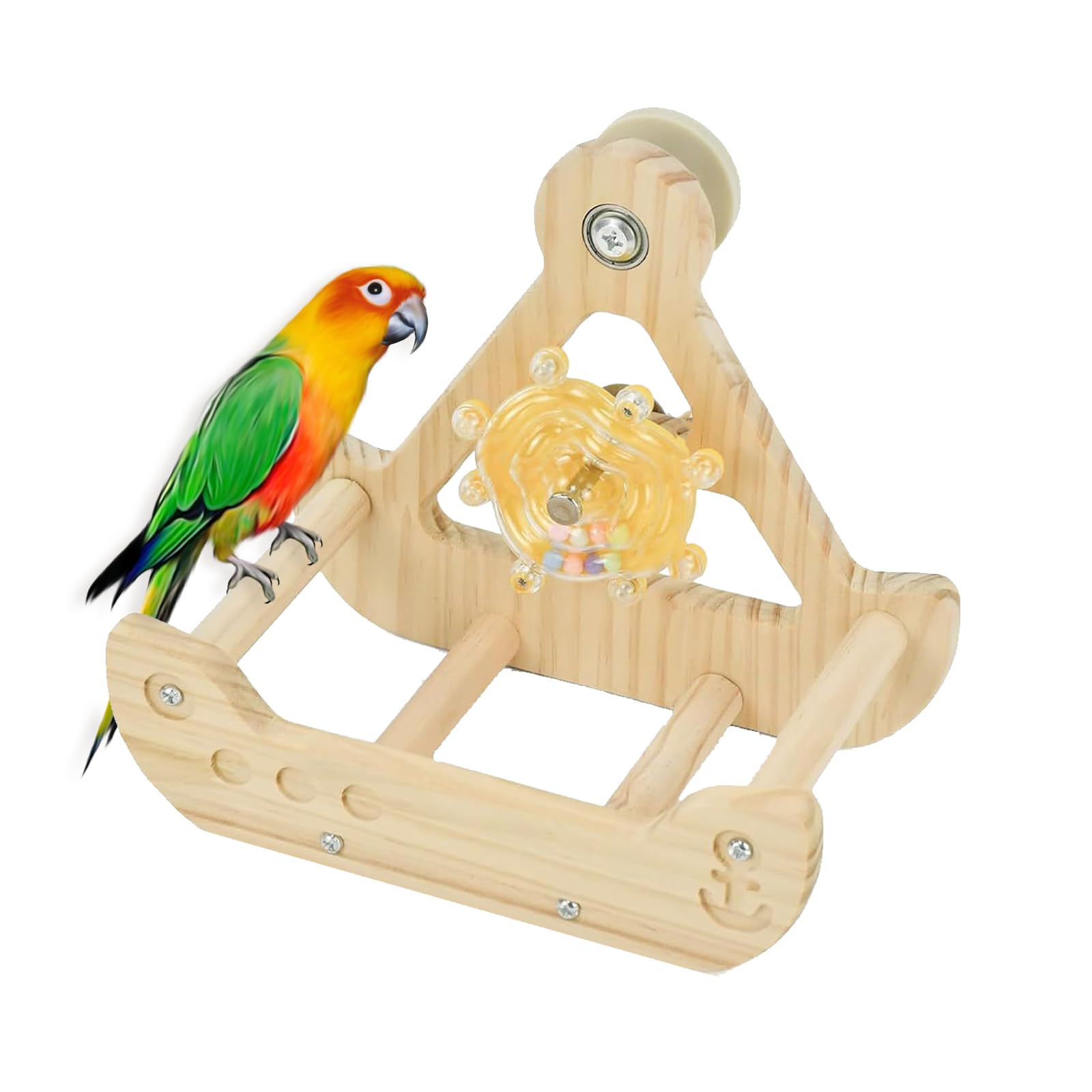 Altalena In Legno Per Uccelli Giocattolo Per Pappagalli Accessori Per Gabbia Per Uccelli Decorazione Gabbia Per Uccelli