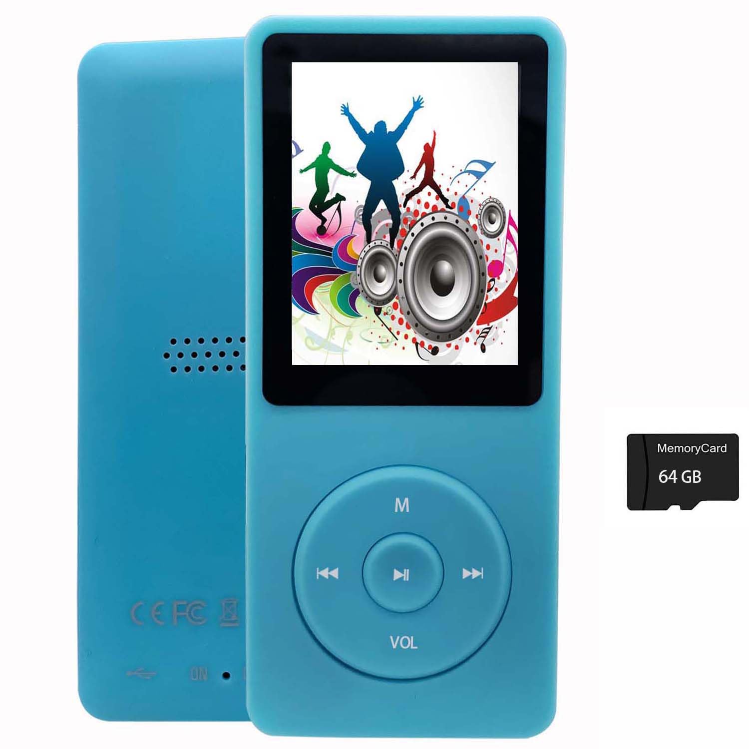 64GB MP3 Player, Portable Music Player for Kids with Earphone Speaker, Support Photo/Video Play/Voice Recorder/E-Book Reader, Light Blue, Supports up to 128GB-image-41