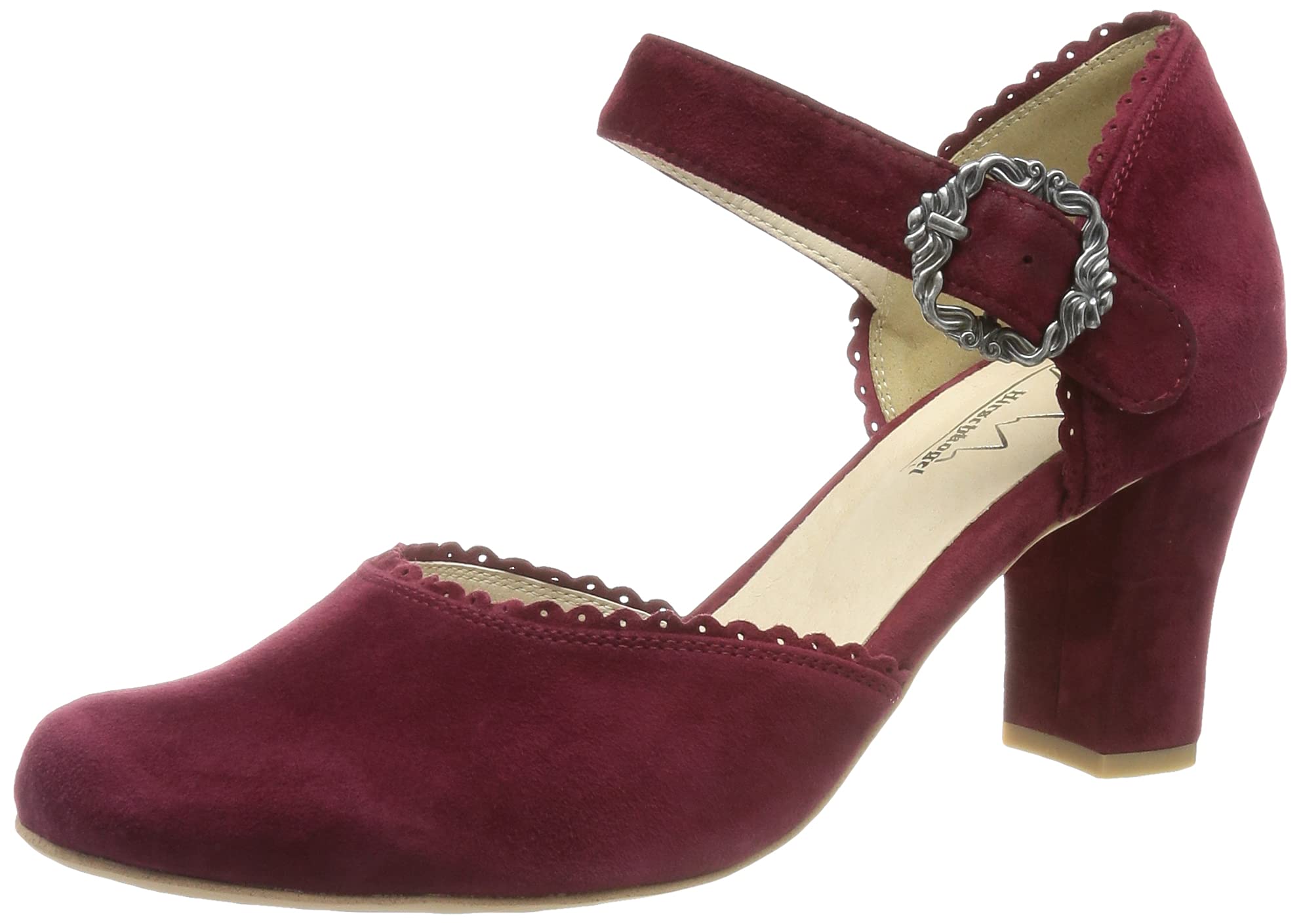 HIRSCHKOGEL 3005715 Women's Court Shoes, Bordeaux Red, 7 UK