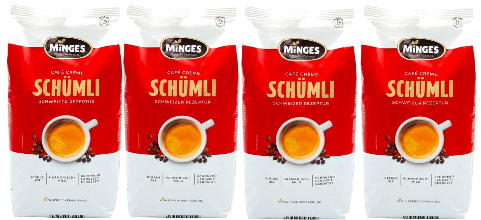Minges Schweizer Schümli II Kaffee Bohnen 4 x 1kg
