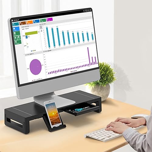 Miniatura 7 de Monitor Stand Riser with Foldable Adjustable Length, RGB Lighting, USB 3.0 Charging Ports - Ergonomic Design, Heavy Load Capacity, Suitable for