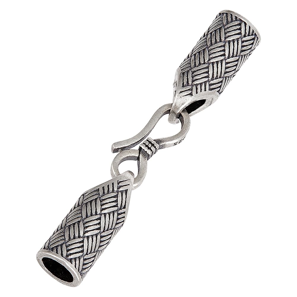 Embout de barillet en argent sterling pour sublimer vos bracelets en cuir haut de gamme