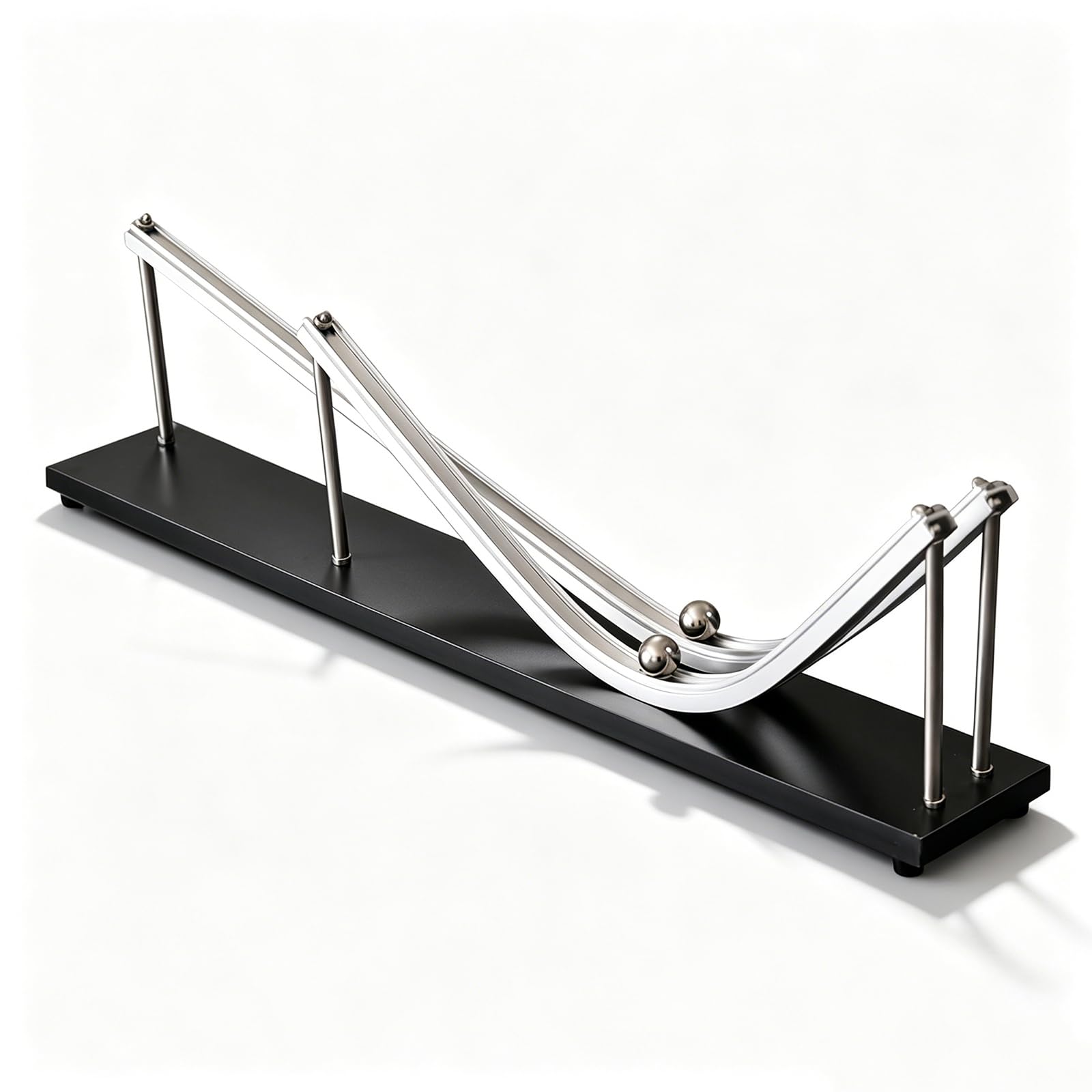 jcwwolk Inertia Demonstrator, Equipment Centripetal Force Demonstrator, Physics Classroom Teaching Tool, With Dual-track Design & Steel Balls, For Science Education