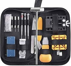 187Pcs Hand Tool Kit Watch Repair Tool Kit, Case Opener Spring Bar Tool, Watch Battery Replacement Tool Kit, Watch Band Link Removal Tool Set with Carrying Case