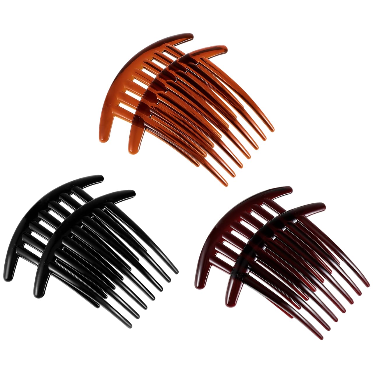 Tofficu Hair Side Comb Seven-Toothed Styling Accessory Lightweight Smooth Edge French Twist Clip for All Hair Types Updo and Bangs Fixing