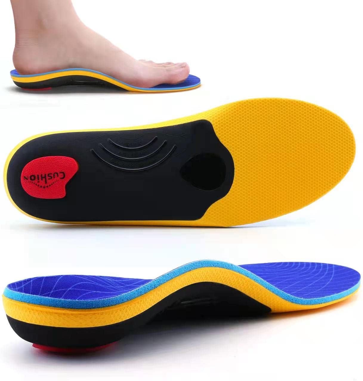 VALsole Orthotic Insole,Arch SupportFor Insole,Plantar FasciitisInsole ,for OverPronation,Flat Feet,Metatarsalgia,Heel Pain, Insoles for Men and Women,Blue (UK 11-29.5cm, Blue-V227)