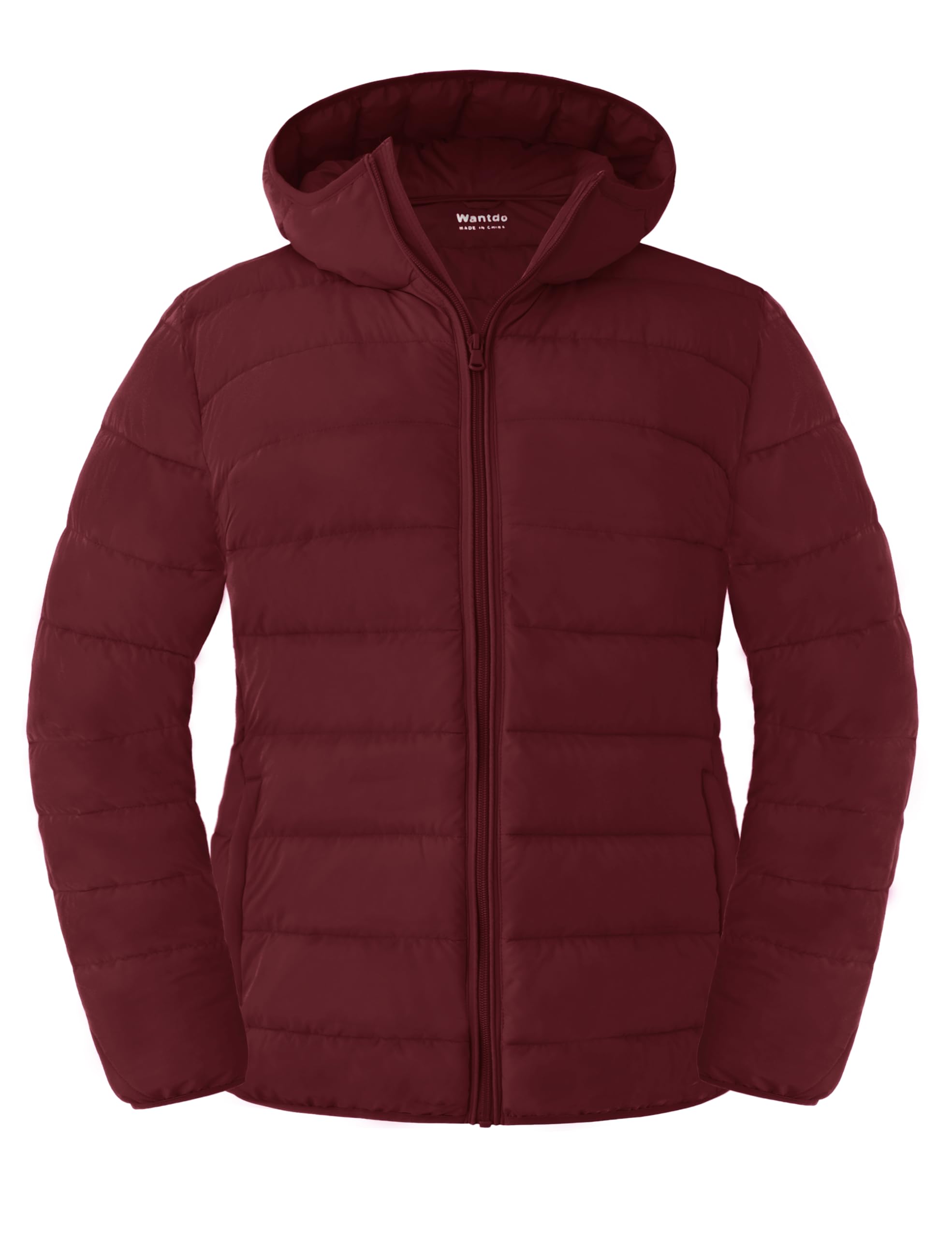 Women's Plus Size Lightweight Jackets Full-Zip Quilted Warm Jacket with Hood