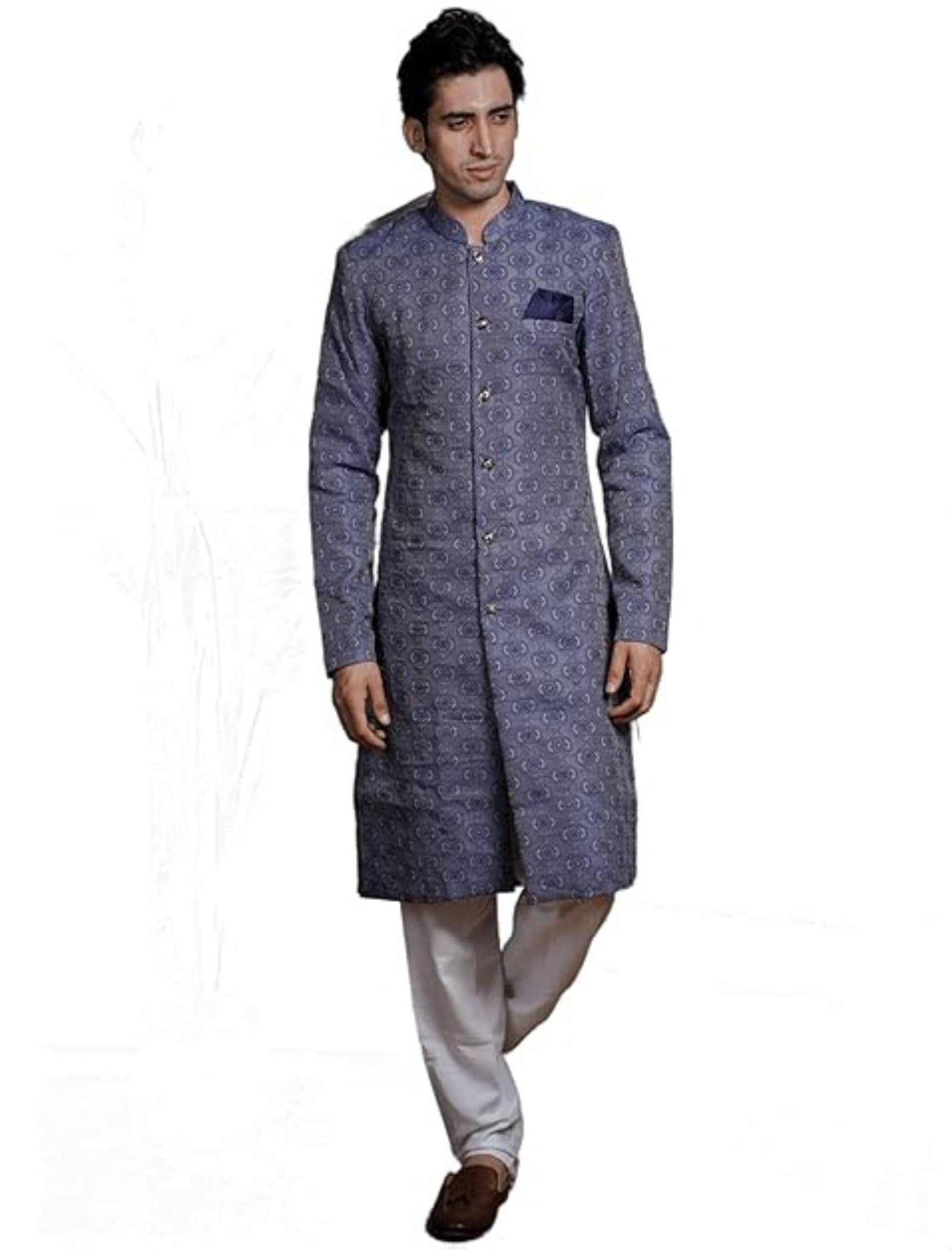 amzira Mens Traditional Ethnic Wear Indo Western Style Kurta Pajama Set-picture-15