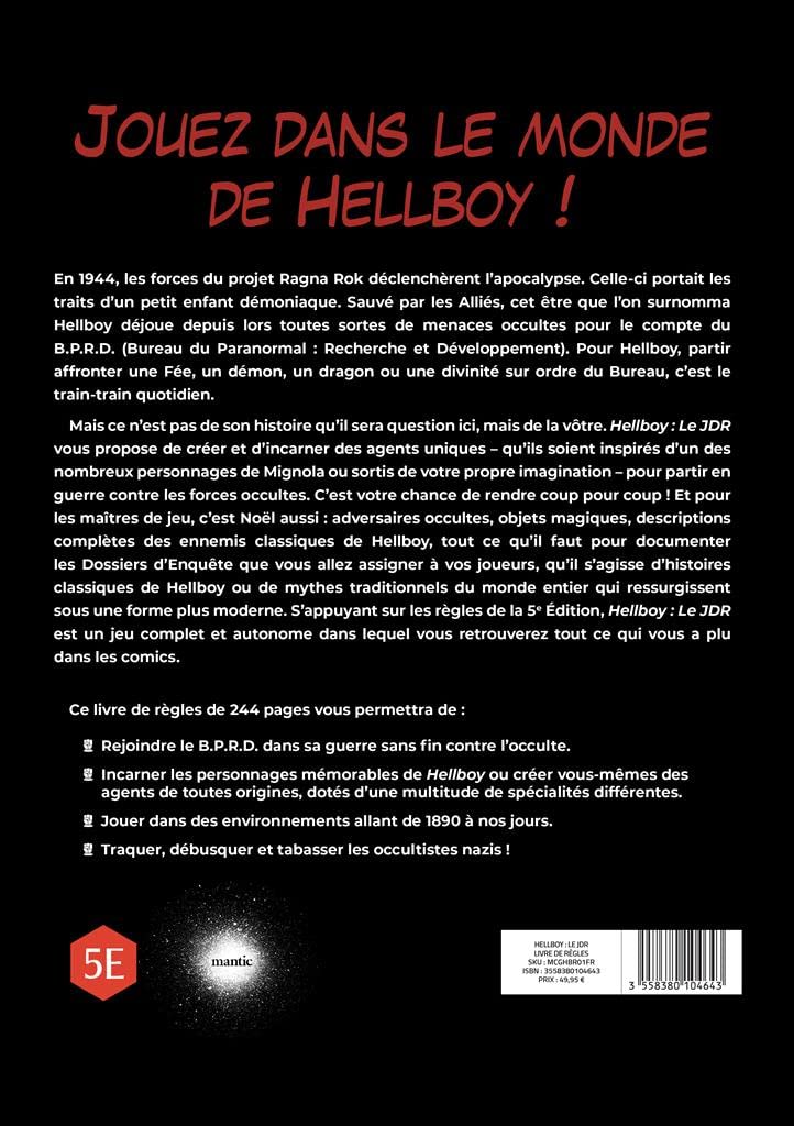 Asmodée Hellboy - Jeu de Rôle - 2 Joueurs - 14 Ans et Plus