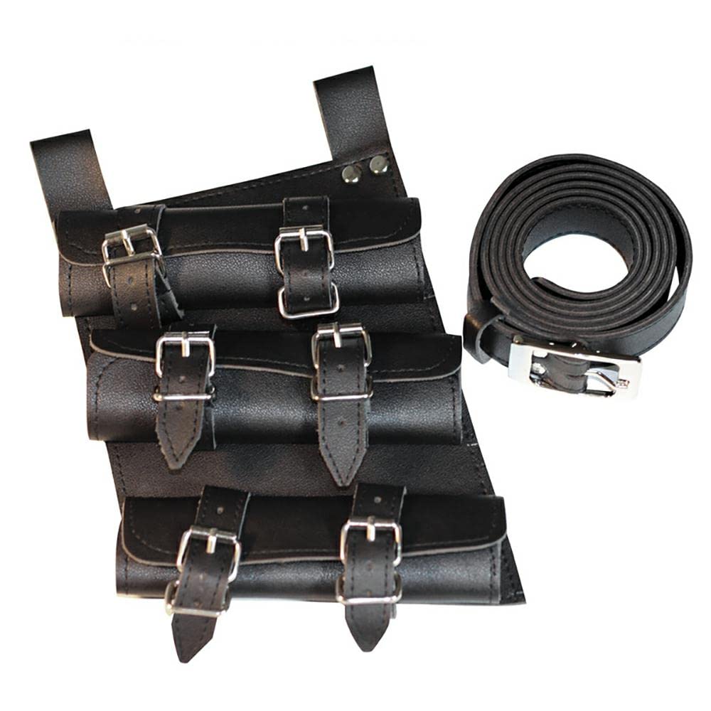 Medieval Sword Belt Waist Sheath Scabbard Frog Holder Adult Men Larp Knight Weapon Costume Rapier Ring Belt Holster for Katana (3,black)