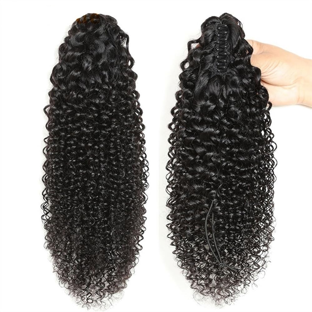 Ponytail Extensions Extensión de cola de caballo, clip de garra de 8 a 28 pulgadas en extensiones de cola de caballo largo y rizado extensión de cabello de cola de caballo clip de mandíbula en cola de