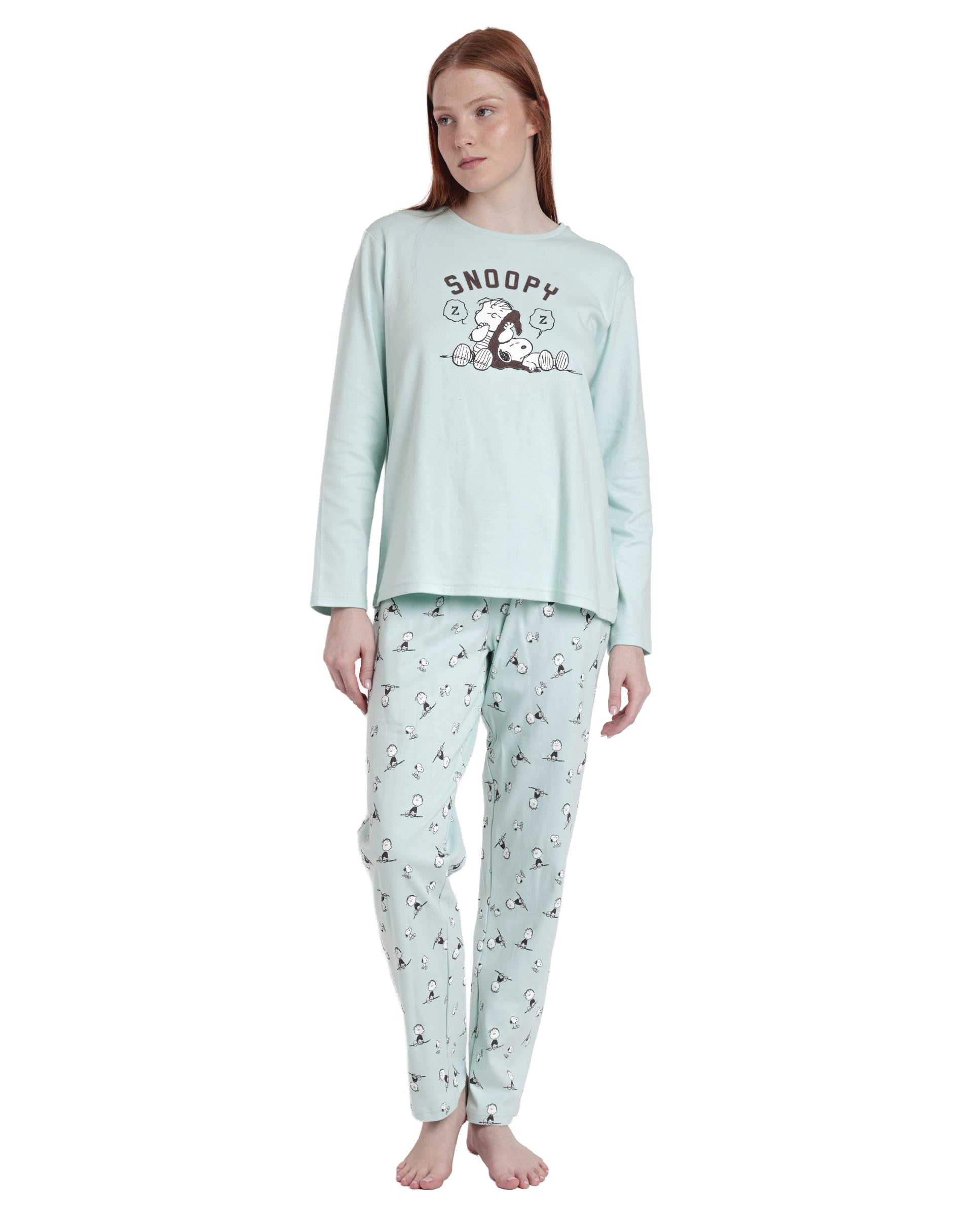 Peanuts Pijama Manga Larga Sleep Society para Mujer