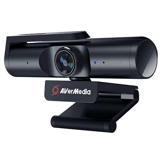 AVerMedia Live Streamer Cam 513, 4K UHD Webcam with Microphone, 94° Wide Angle for Indoor Lighting, for Streaming, Gaming & Video conferencing. Works with Zoom, Google Meet, OBS, PC/Mac (PW513)
