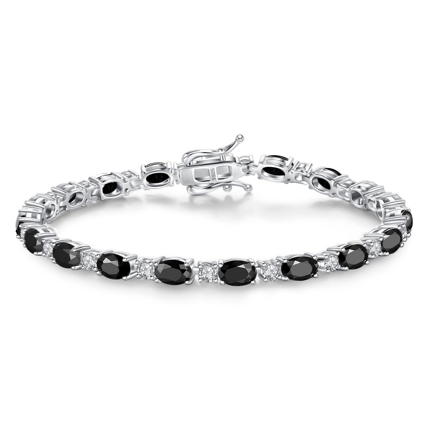 FANCIME Birthstone Bracelets Sterling Silver Tennis Bracelets Charm Fine Jewelry Birthday Gifts for Women 7"