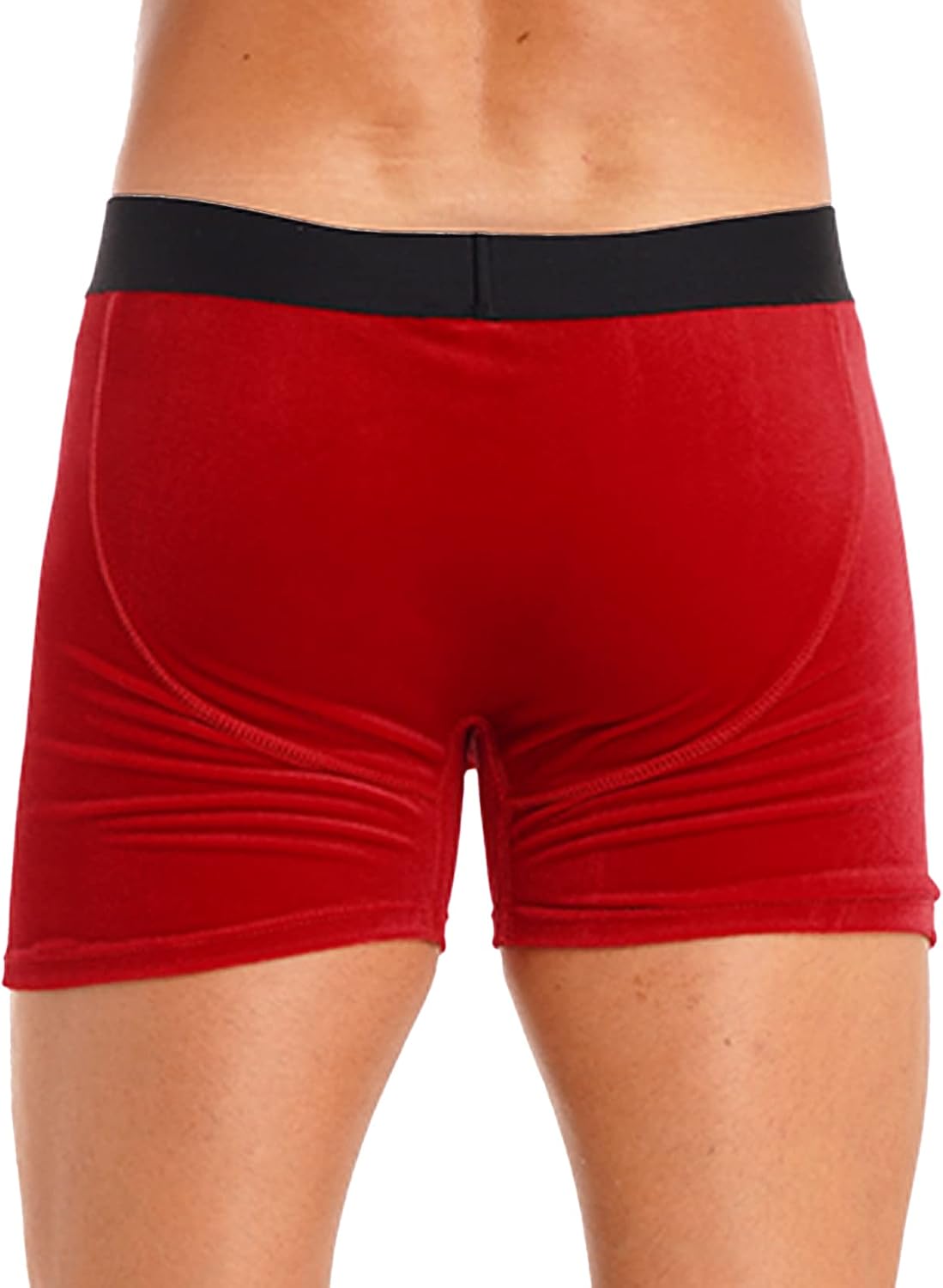 Men's Christmas Boxer Shorts Velvet Holiday Hot Pants Bowknot Santa Claus Boxers Outfits